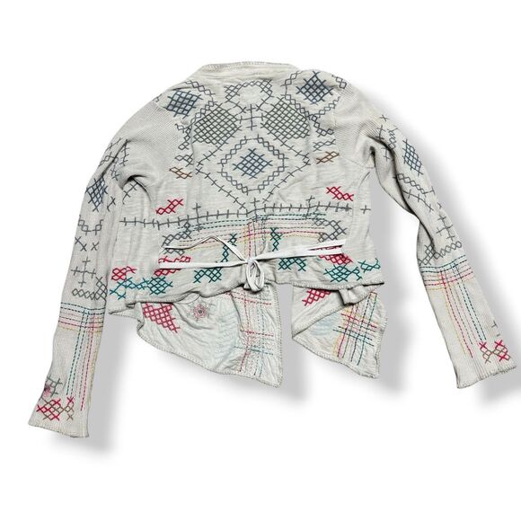 Johnny Was JWLA Biya Embroidered Cardigan Sweater Duster XS Tribal Boho Festival - Picture 6 of 9